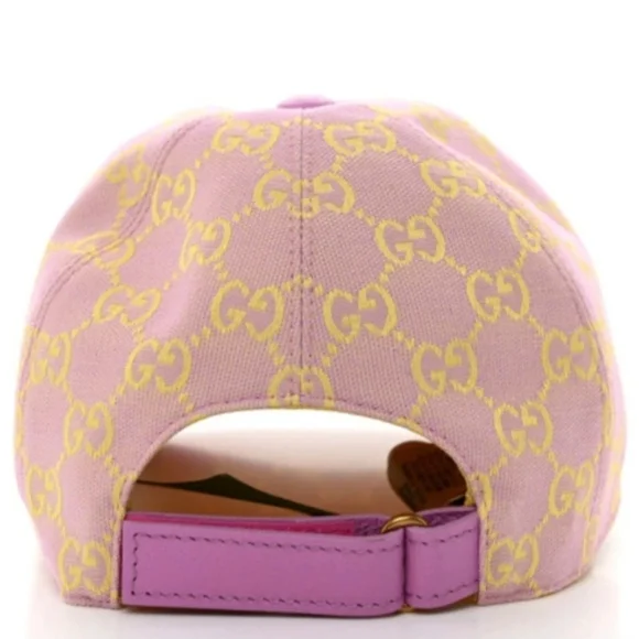 Gucci Pink and Yellow Patterned Cap - Picture 6 of 14